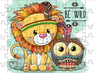 Lion and Owl Animal Puzzle ~ Kids Puzzles